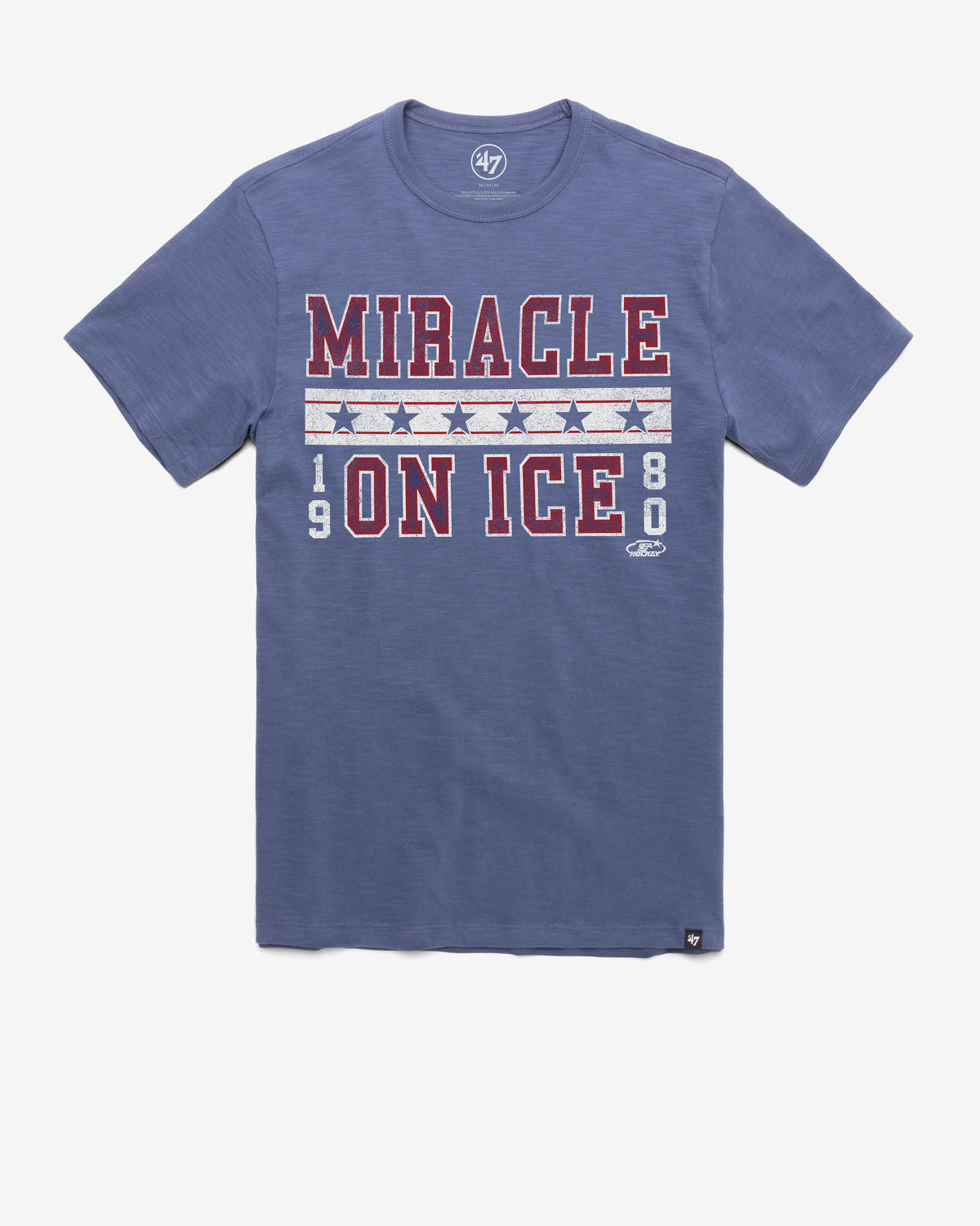 USA HOCKEY MIRACLE ON ICE BLUE '47 SCRUM TEE