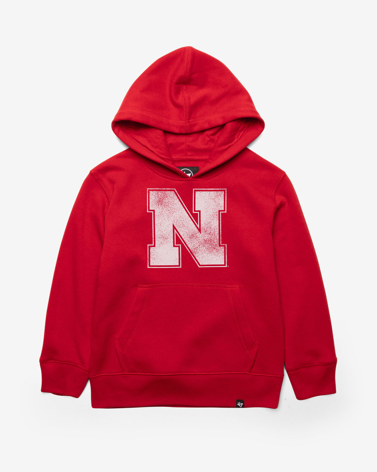 NEBRASKA CORNHUSKERS DISTRESSED IMPRINT '47 KID'S HEADLINE HOOD