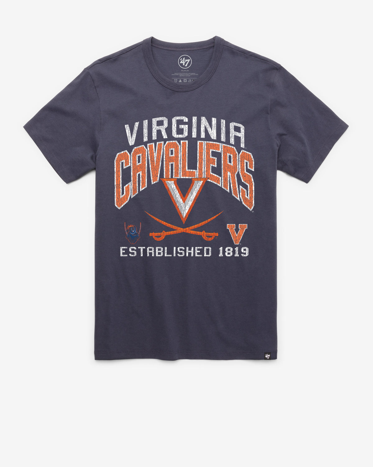 VIRGINIA CAVALIERS TURNED UP '47 FRANKLIN TEE