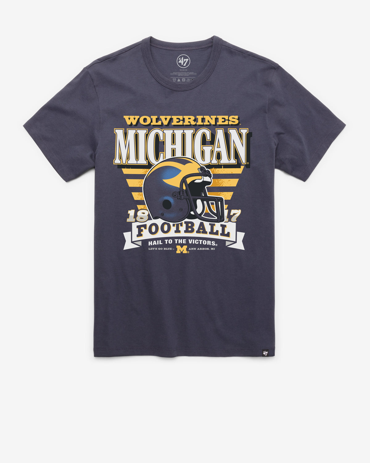MICHIGAN WOLVERINES STRIPE SPLASH '47 FRANKLIN TEE