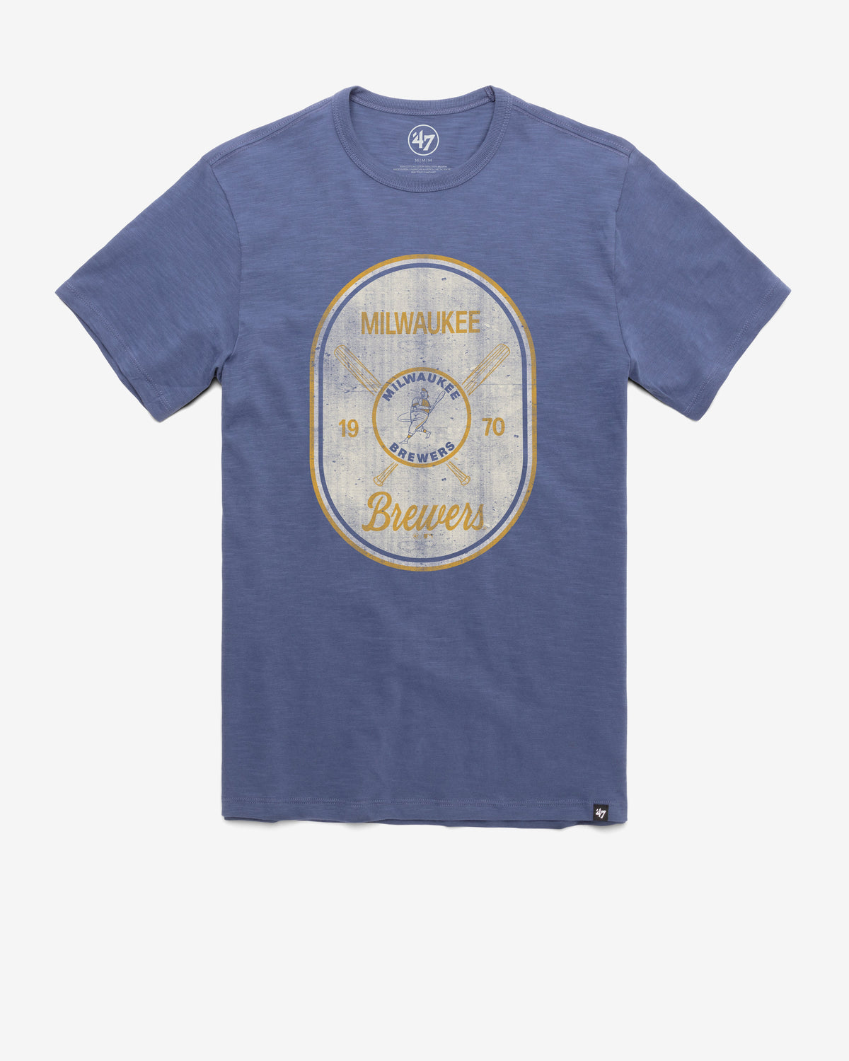 MILWAUKEE BREWERS COOPERSTOWN CROSS PATCH '47 SCRUM TEE