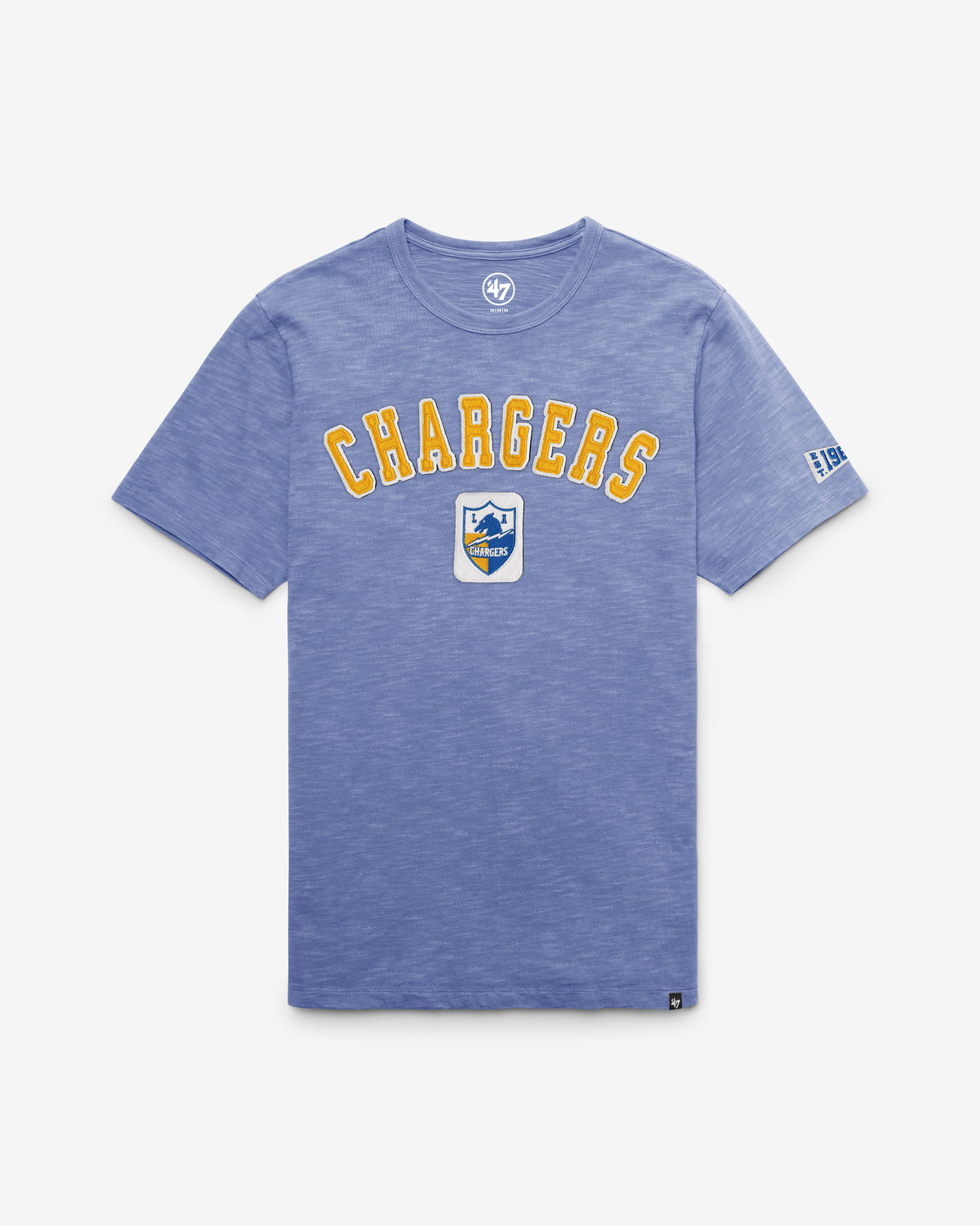 LOS ANGELES CHARGERS HISTORIC SEYMOORE WELL WORN '47 HEAVY SLUB TEE