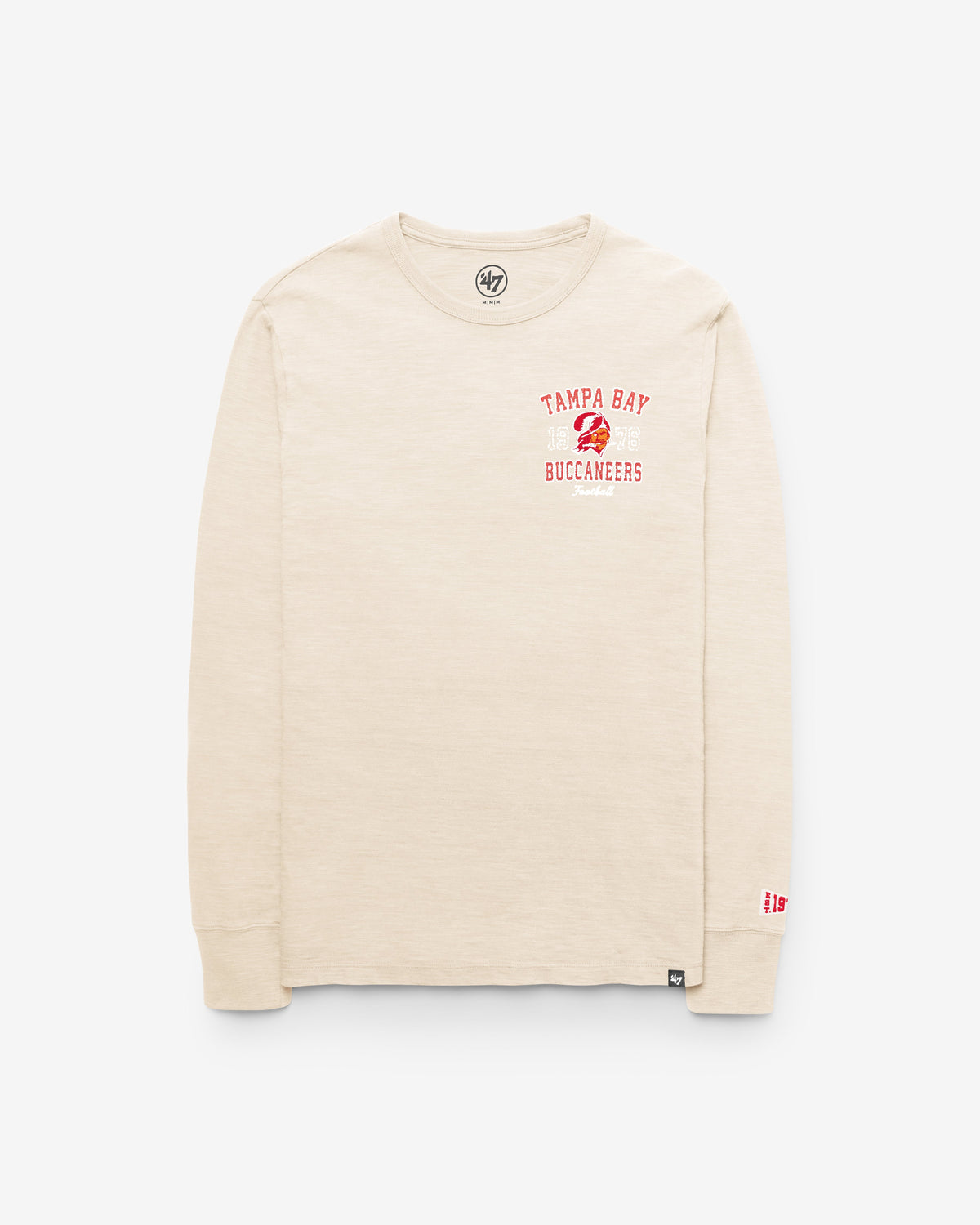 TAMPA BAY BUCCANEERS HISTORIC EGREMONT WELL WORN '47 HEAVY SLUB LONG SLEEVE TEE