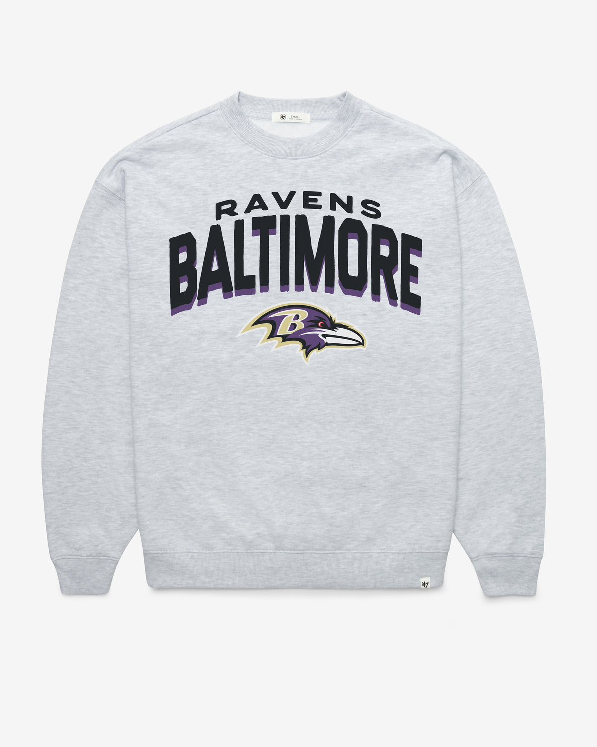 BALTIMORE RAVENS CAMPUS ARCH CLOUD '47 OVERSIZED CREW WOMENS