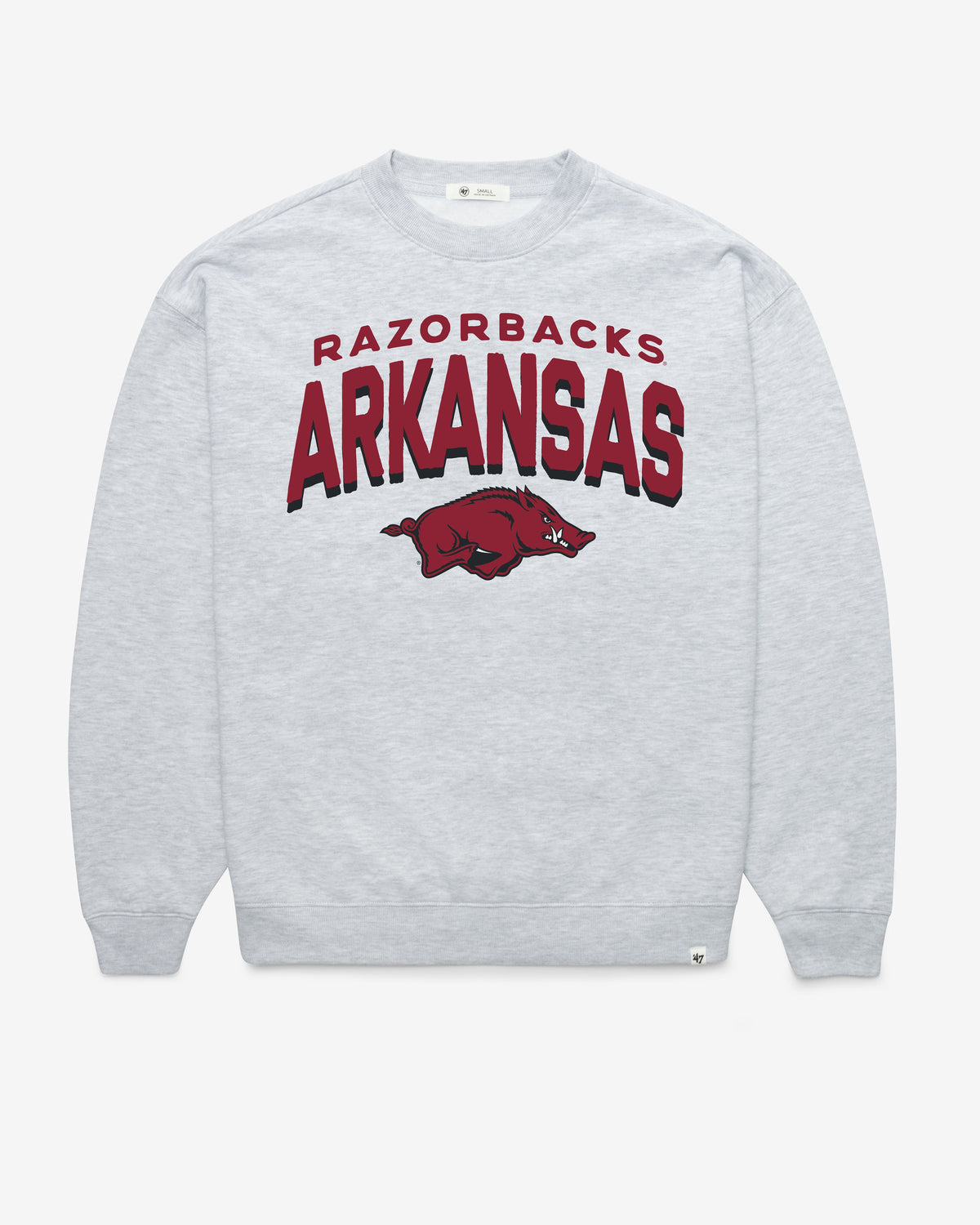 ARKANSAS RAZORBACKS CAMPUS ARCH CLOUD '47 OVERSIZED CREW WOMENS