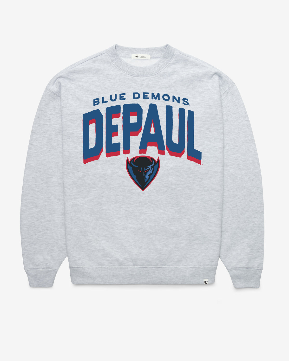DEPAUL BLUE DEMONS CAMPUS ARCH '47 CLOUD OVERSIZED CREW WOMENS