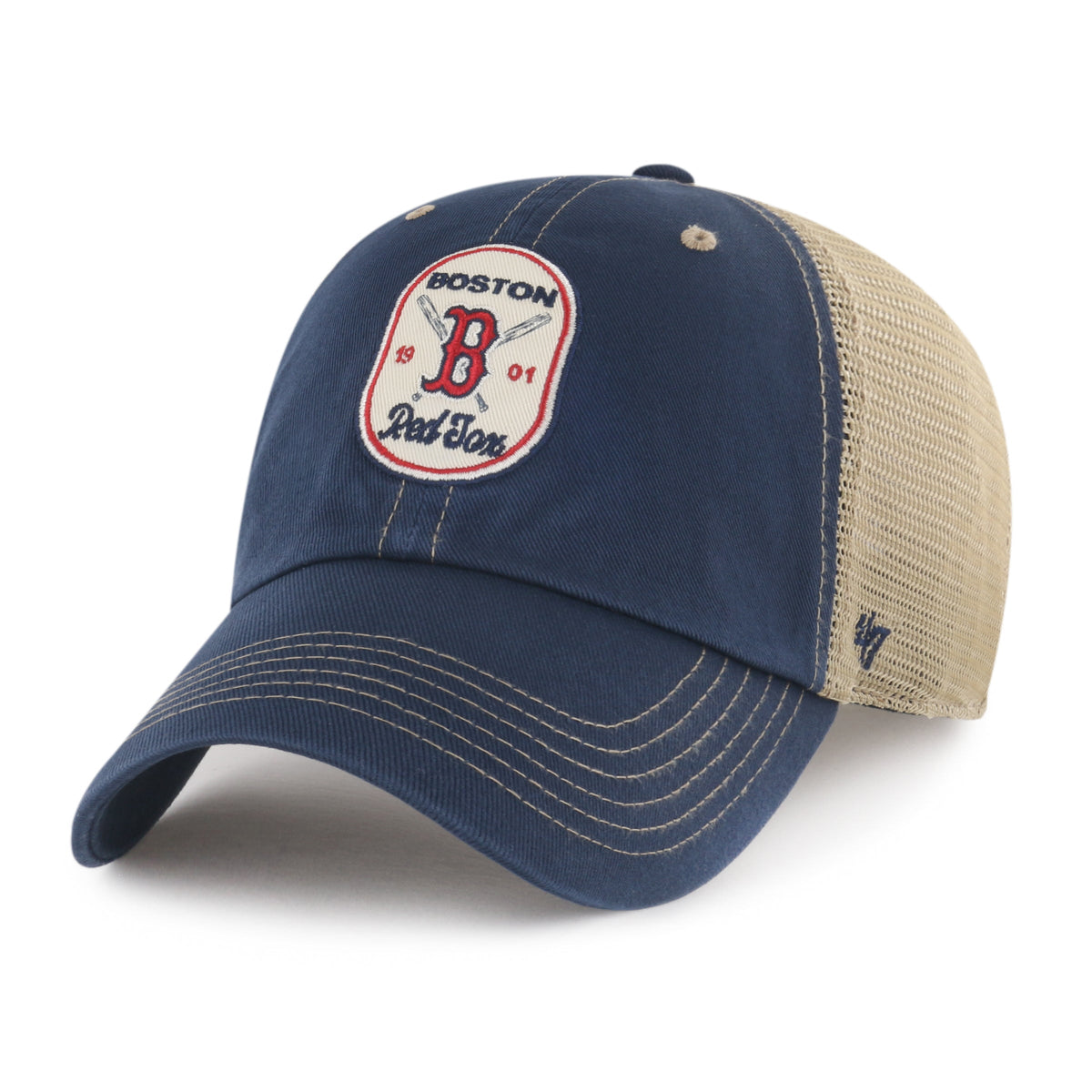 BOSTON RED SOX CROSSPATCH MESH '47 CLEAN UP
