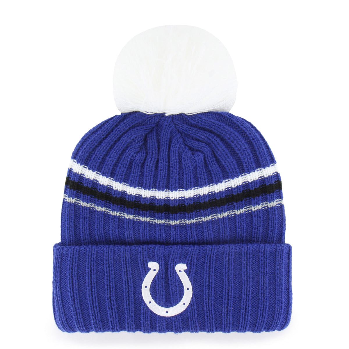 INDIANAPOLIS COLTS FUZZY SCRIPT '47 WOMEN'S CUFF KNIT