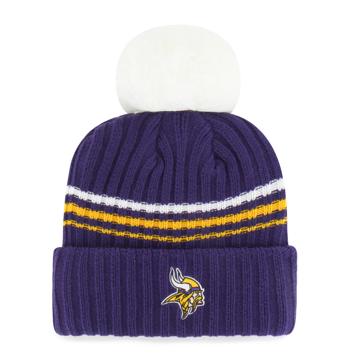 MINNESOTA VIKINGS FUZZY SCRIPT '47 WOMEN'S CUFF KNIT