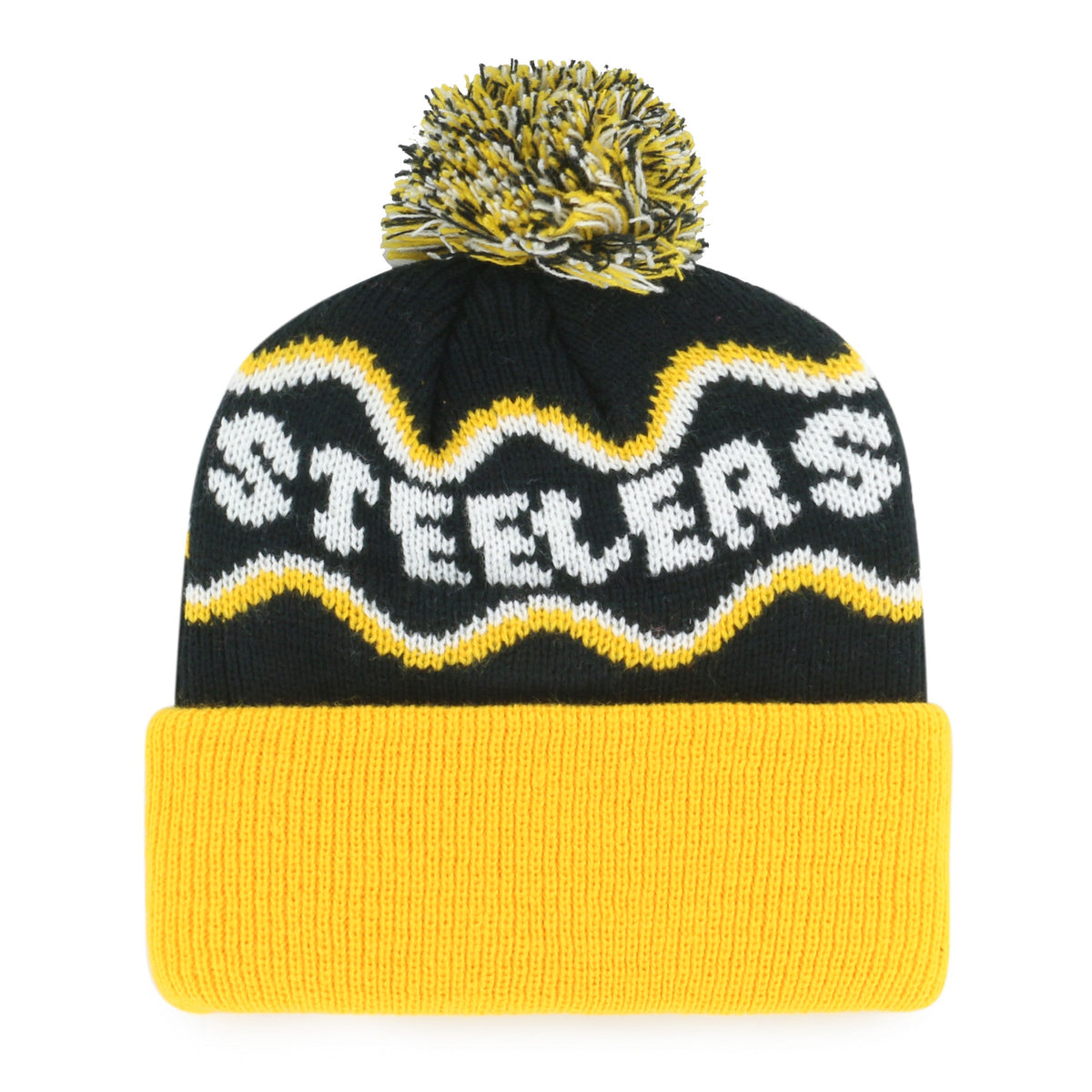 PITTSBURGH STEELERS SQUIGGLE SCRIPT '47 KID'S CUFF KNIT