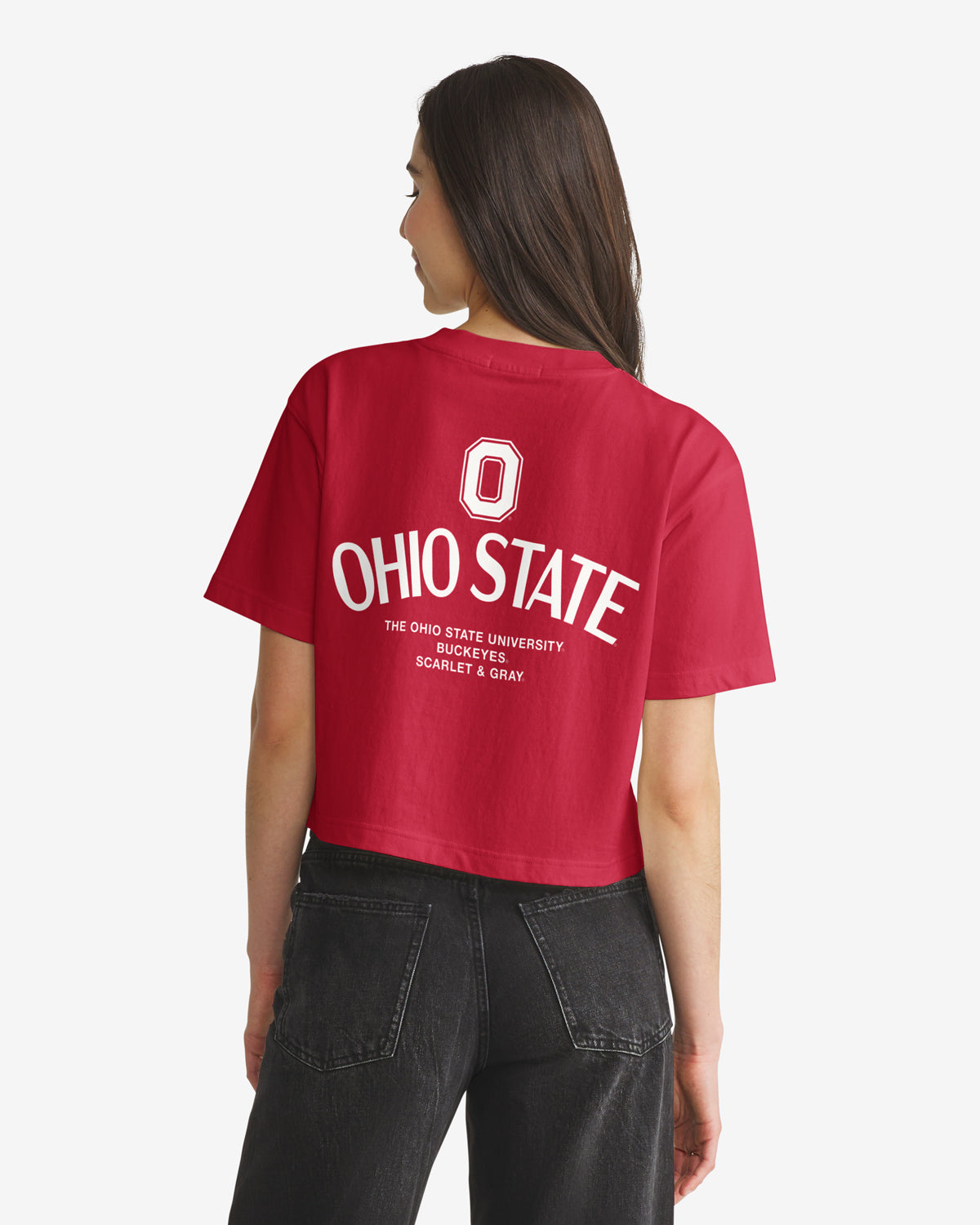 OHIO STATE BUCKEYES HADRIAN '47 FOUNDATION CROP TEE WOMENS