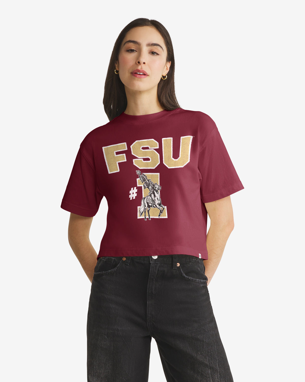 FLORIDA STATE SEMINOLES VINTAGE FIRST RANK '47 FOUNDATION CROP TEE WOMENS