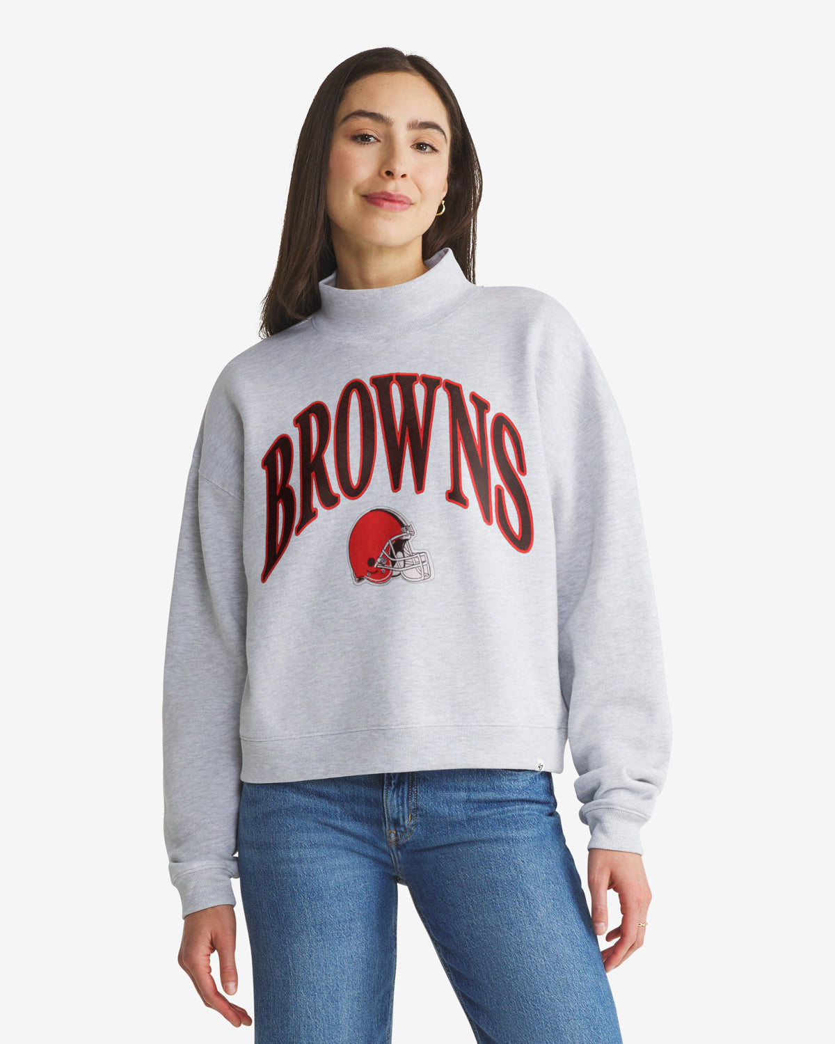 Cincinnati Browns Vantage '47 Women's Mock Neck Pullover