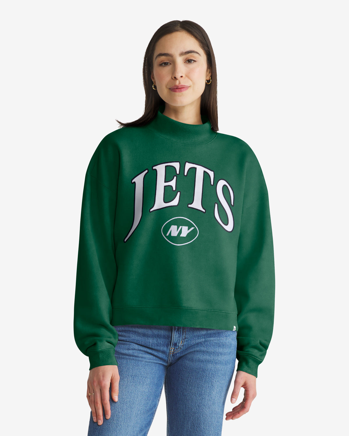 NEW YORK JETS VANTAGE '47 WOMEN'S MOCK NECK PULLOVER