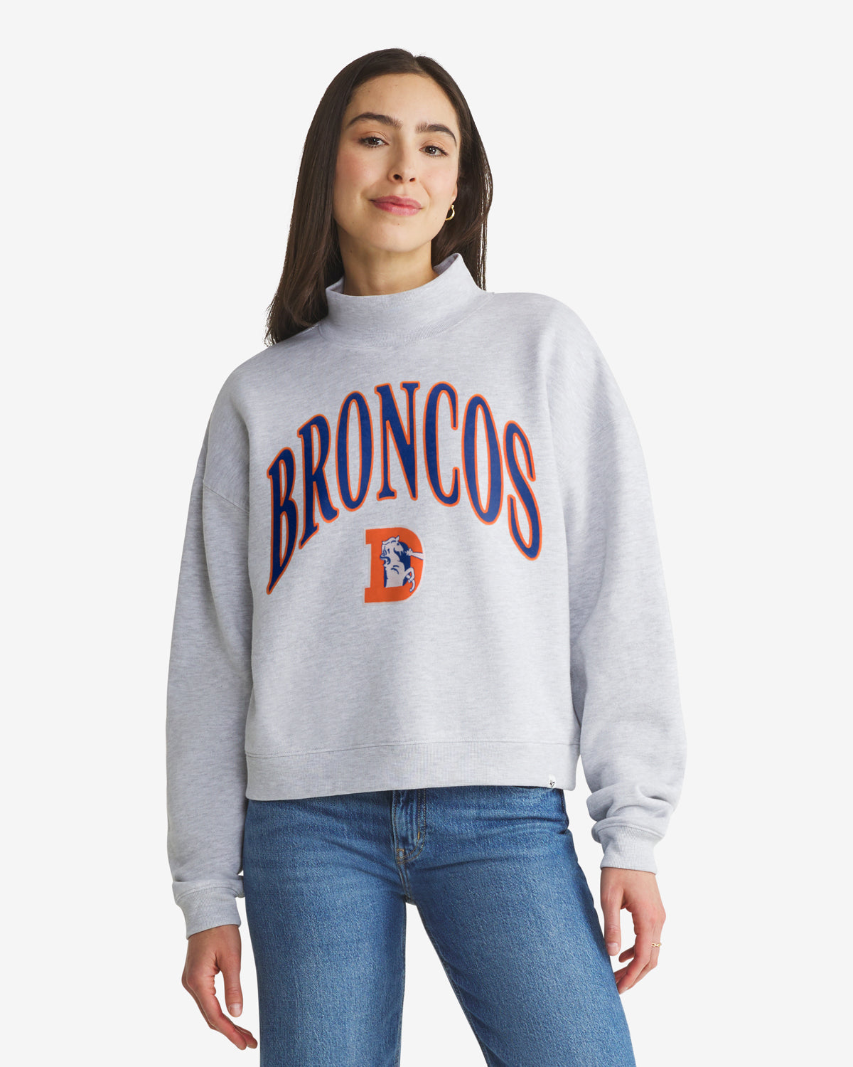 DENVER BRONCOS HISTORIC VANTAGE '47 WOMEN'S MOCK NECK PULLOVER
