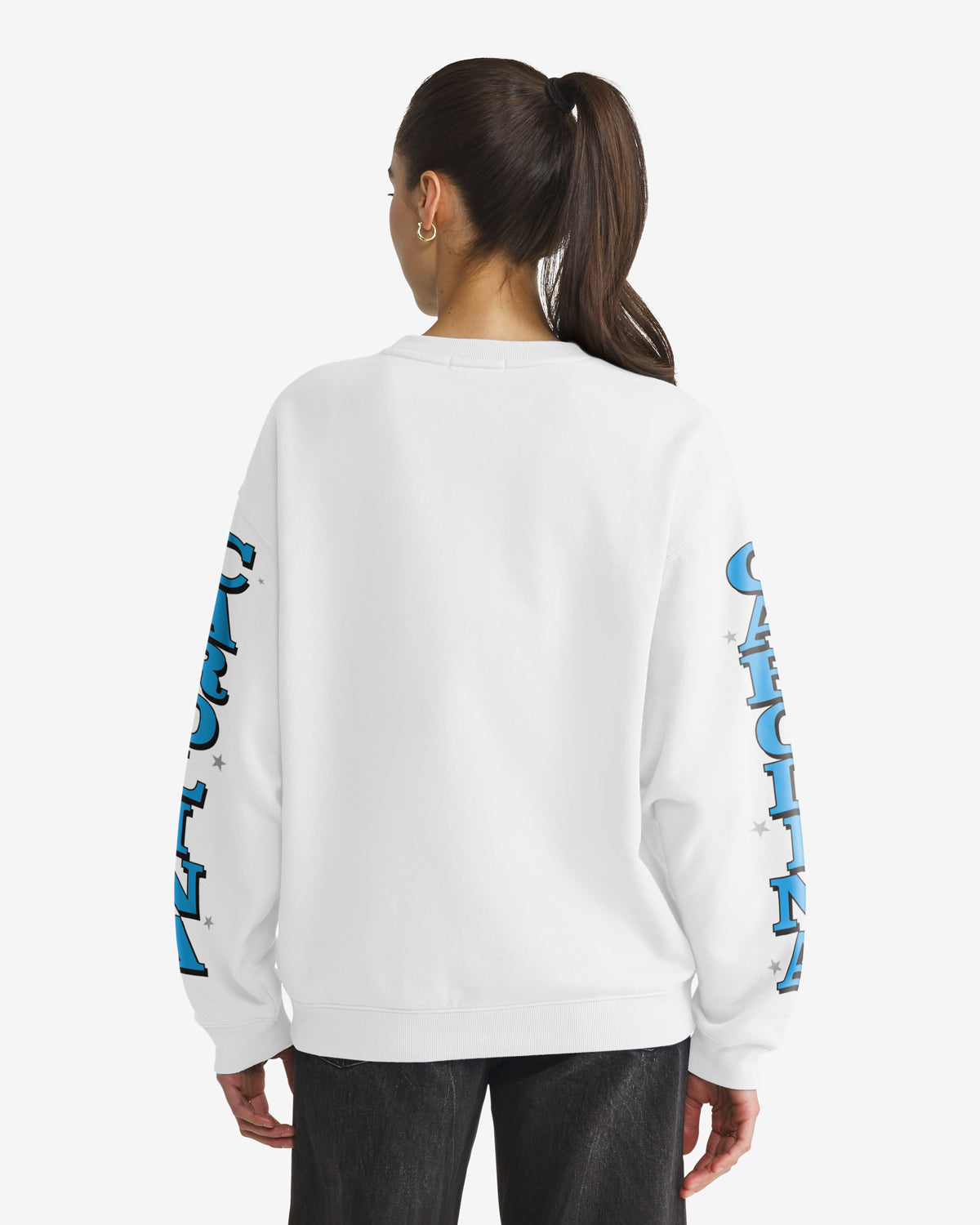 CAROLINA PANTHERS THUNDEROUS '47 WOMEN'S OVERSIZED CREW