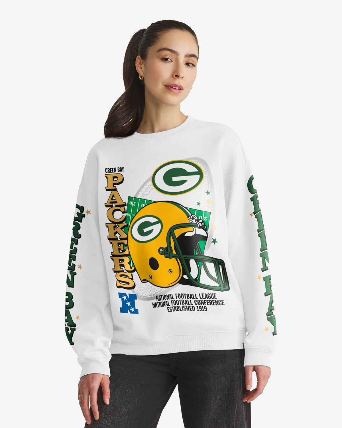 GREEN BAY PACKERS HISTORIC THUNDEROUS '47 WOMEN'S OVERSIZED CREW