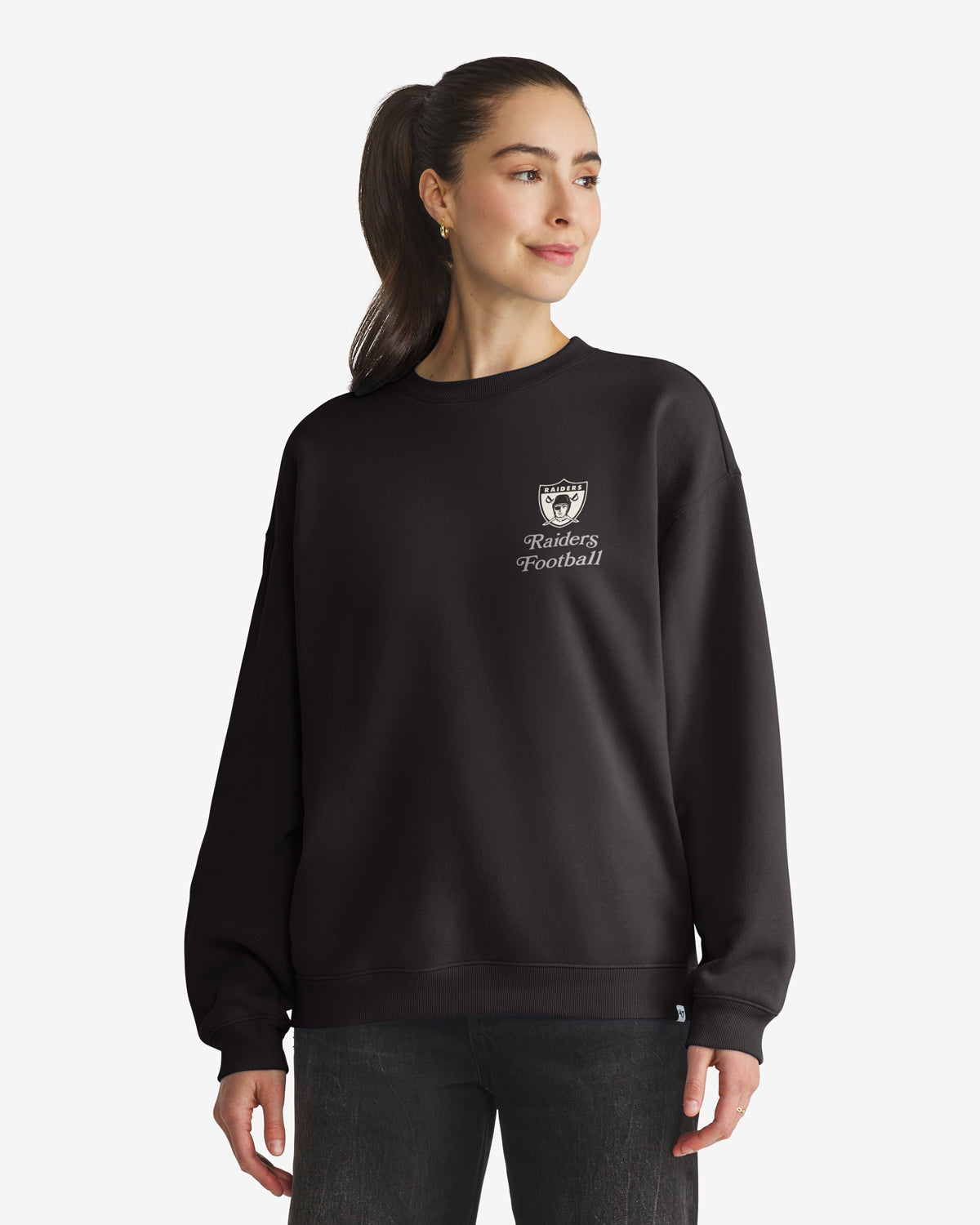 LAS VEGAS RAIDERS HISTORIC SHOUT IT OUT '47 OVERSIZED CREW WOMENS