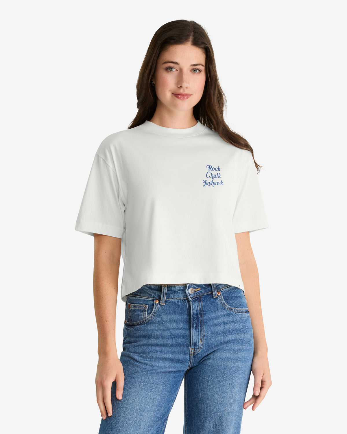 KANSAS JAYHAWKS STRAIGHT THRU '47 REED CITY TEE WOMENS