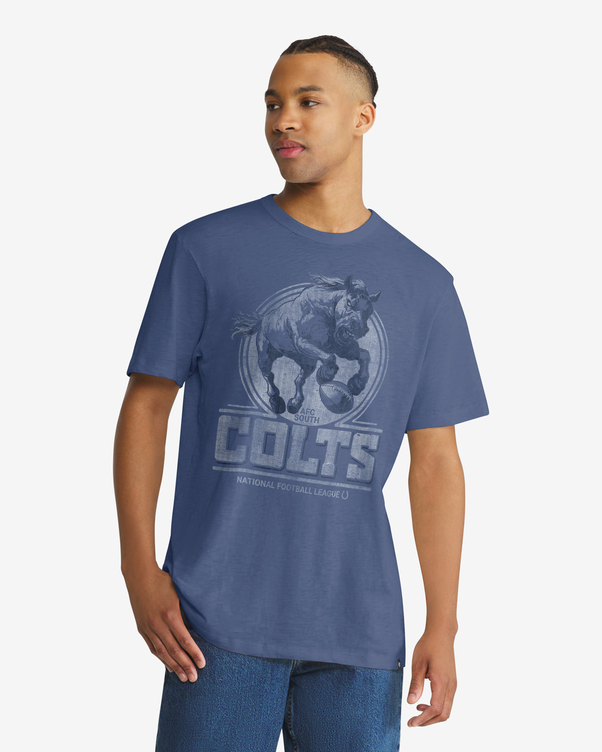 INDIANAPOLIS COLTS HISTORIC EMBLEM MARK '47 SCRUM TEE