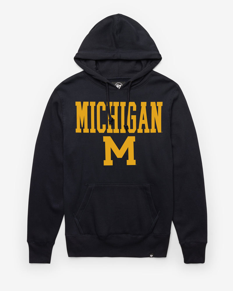 MICHIGAN WOLVERINES VINTAGE STRAIGHT BLOCK '47 HEADLINE HOOD