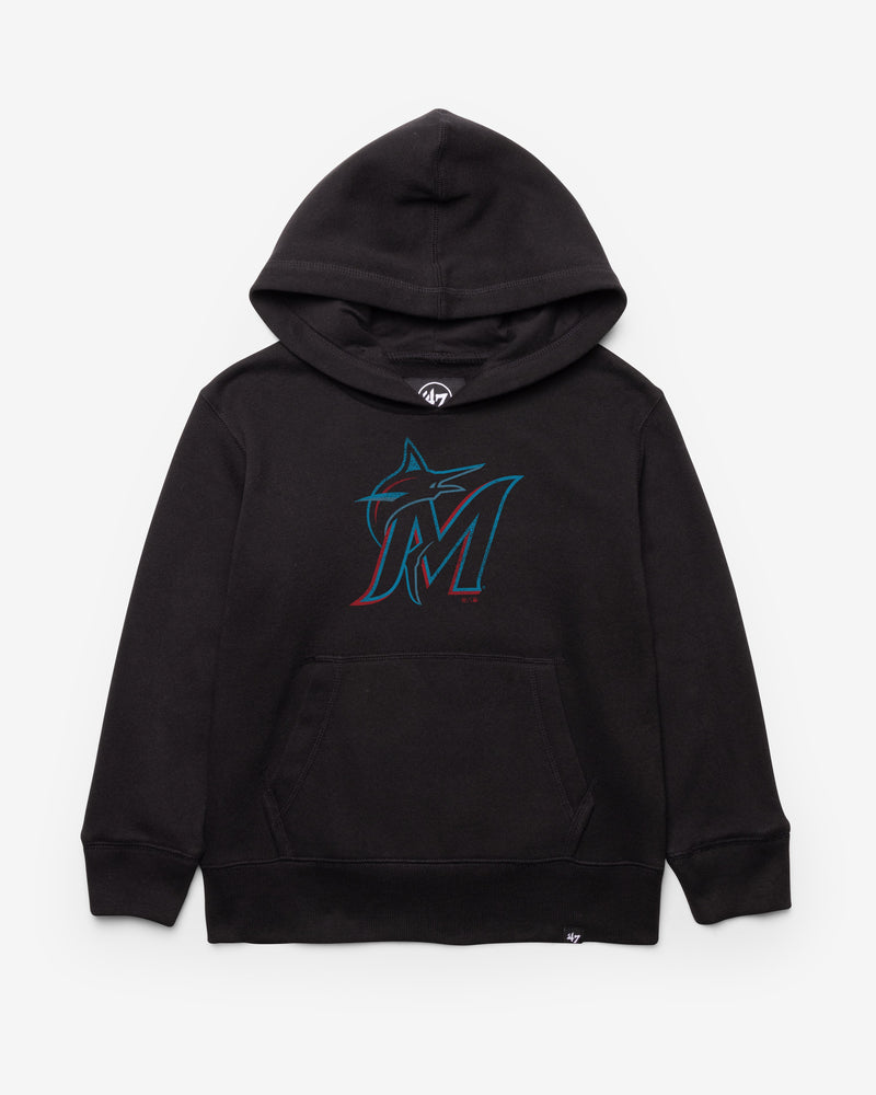 MIAMI MARLINS DISTRESSED IMPRINT '47 KID'S HEADLINE HOOD