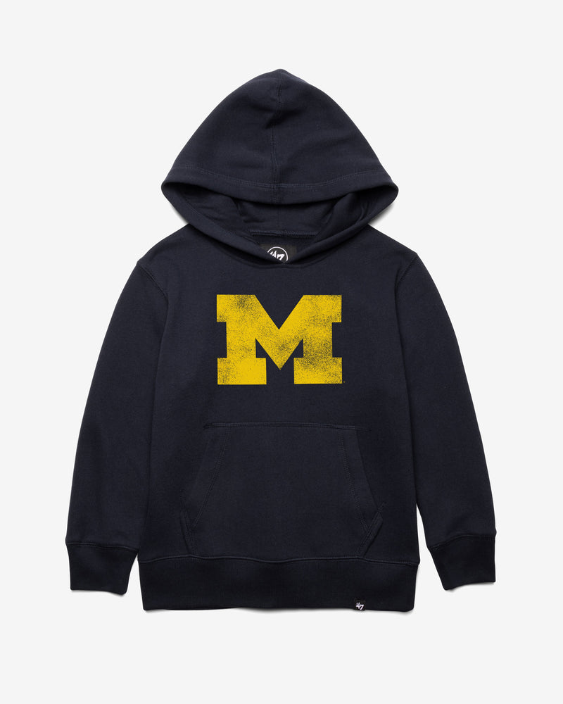 MICHIGAN WOLVERINES DISTRESSED IMPRINT '47 KID'S HEADLINE HOOD