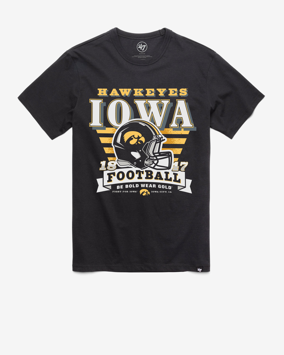 IOWA HAWKEYES STRIPE SPLASH '47 FRANKLIN TEE