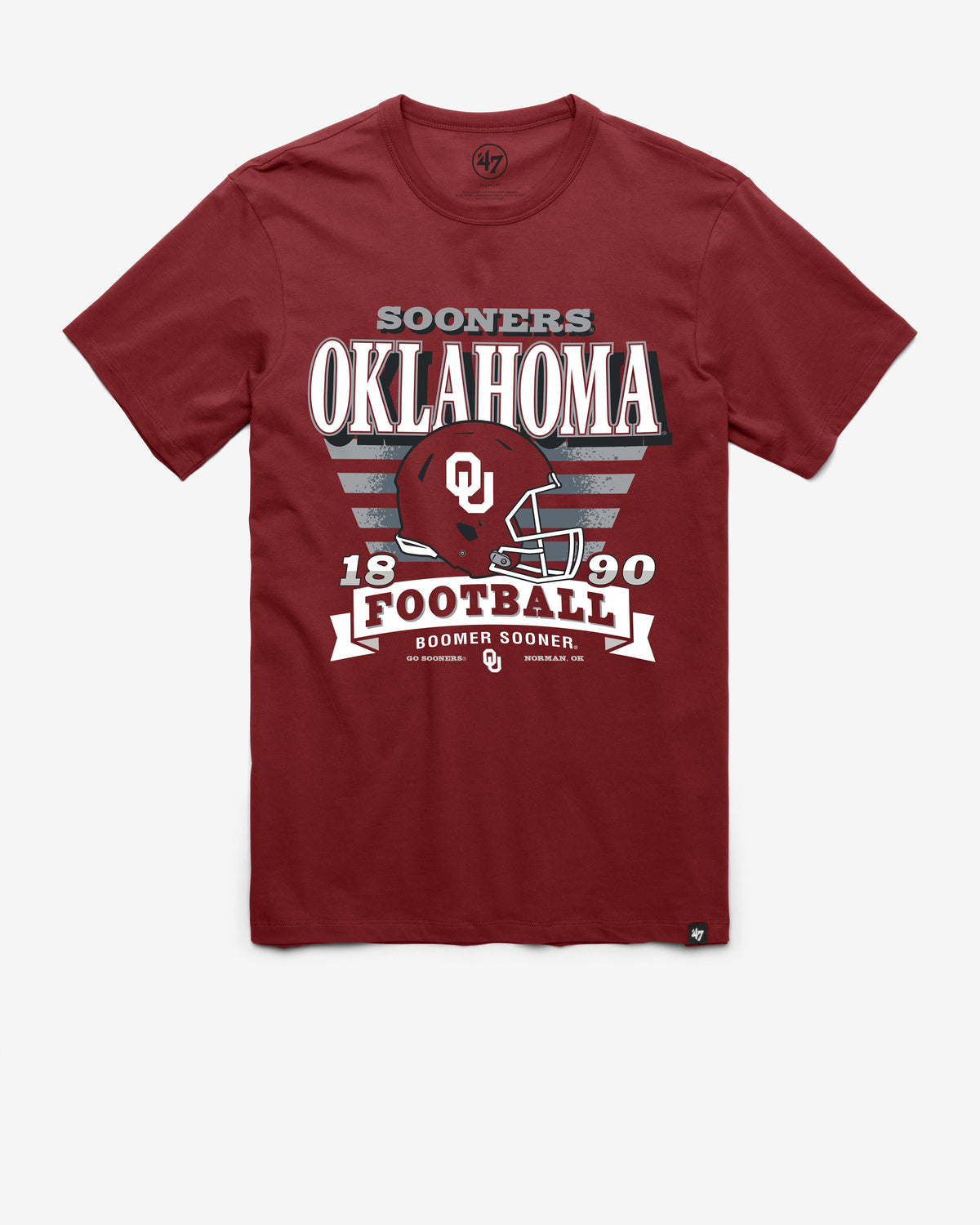 OKLAHOMA SOONERS STRIPE SPLASH '47 FRANKLIN TEE