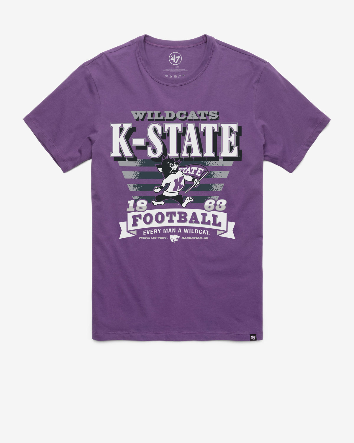 KANSAS STATE WILDCATS STRIPE SPLASH '47 FRANKLIN TEE