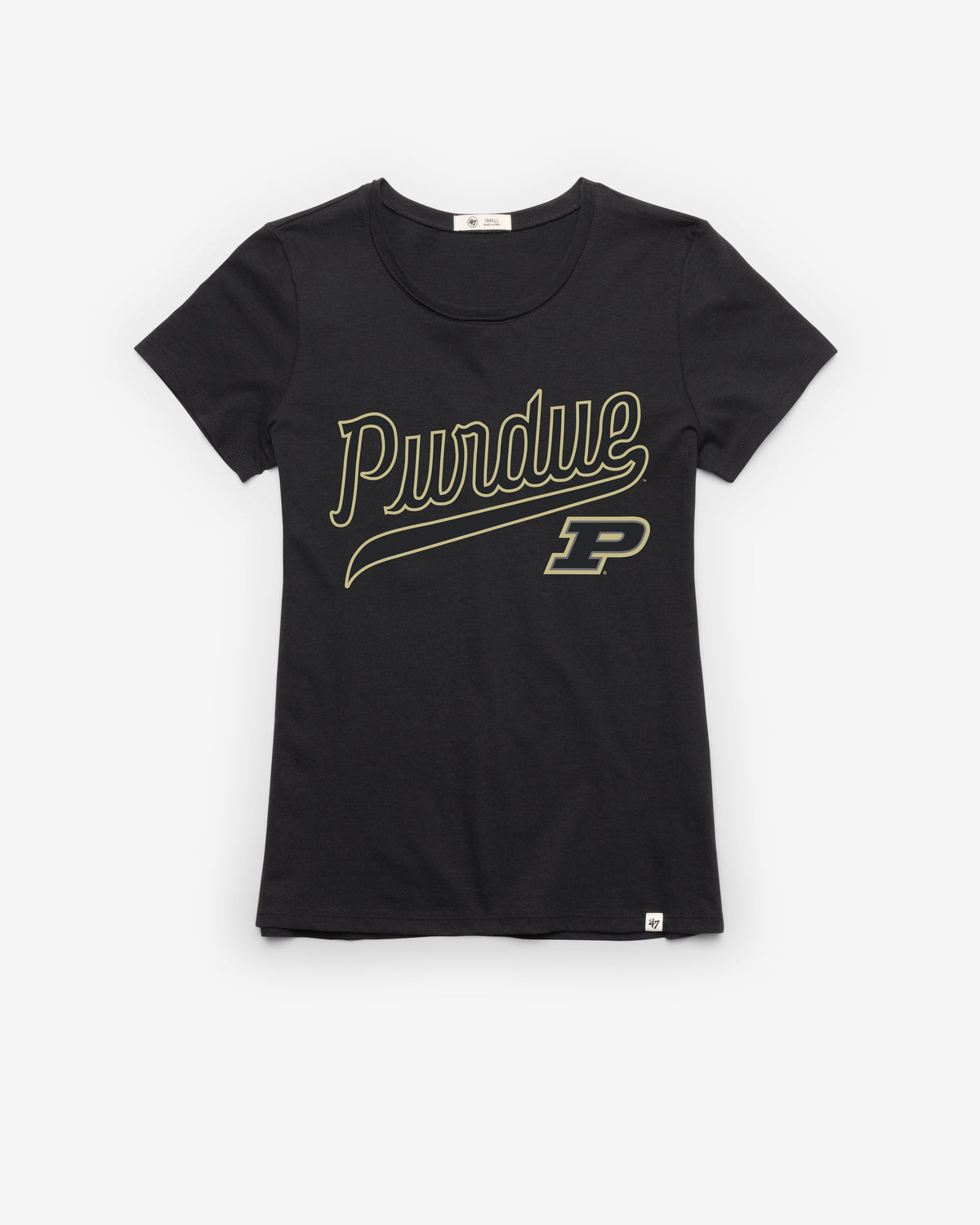 PURDUE BOILERMAKERS VINTAGE TAIL SWEEP '47 FRANKIE TEE WOMENS