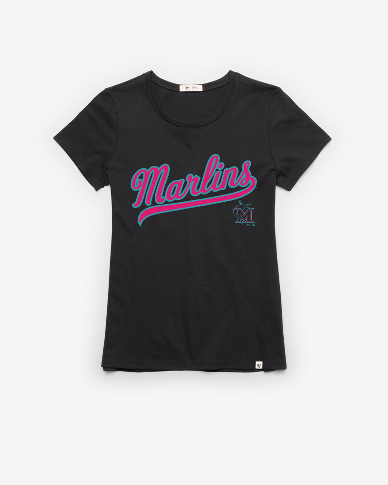 MIAMI MARLINS CITY CONNECT TAIL SWEEP '47 FRANKIE TEE WOMENS