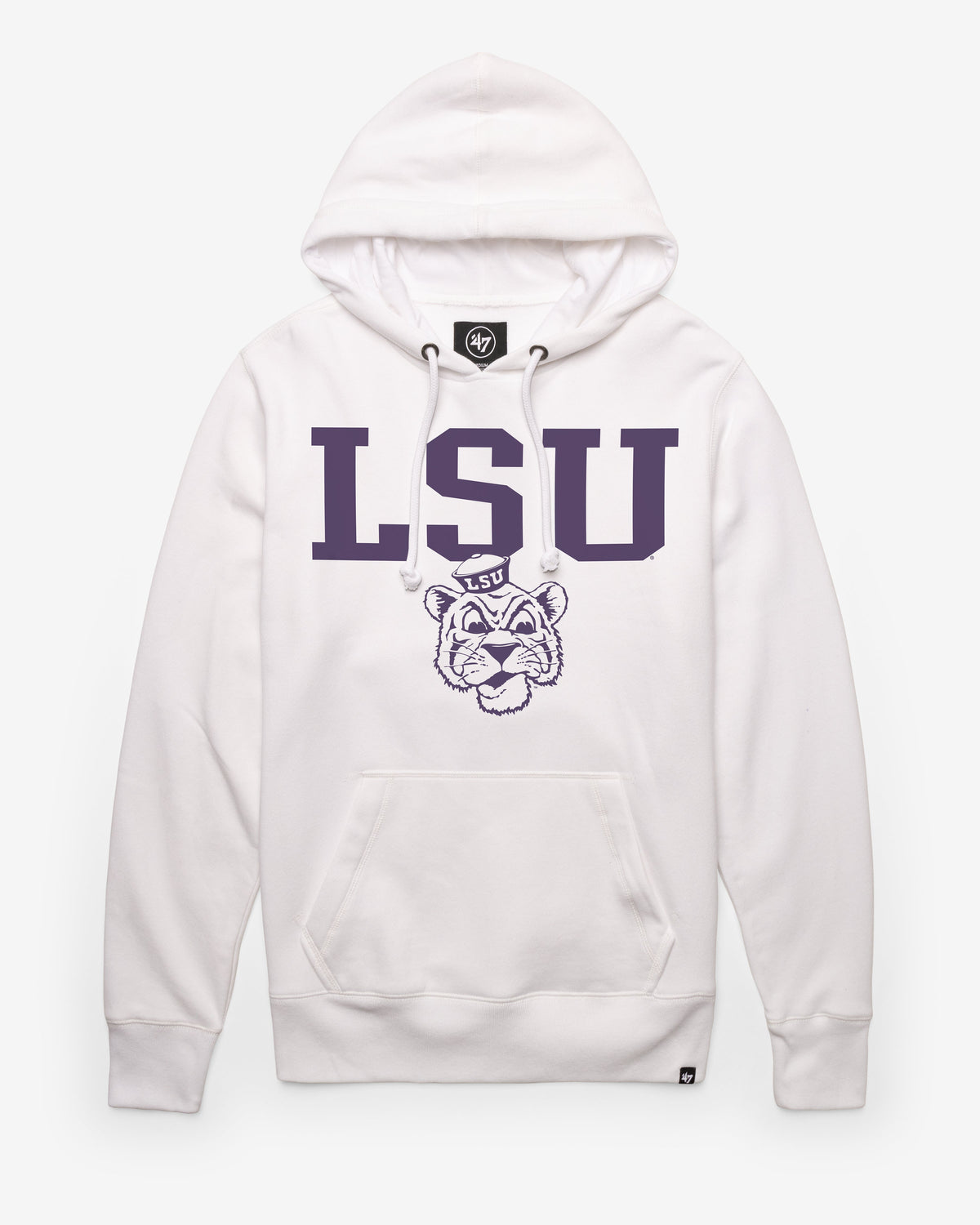 LOUISIANA STATE TIGERS LSU VINTAGE STRAIGHT BLOCK '47 HEADLINE HOOD
