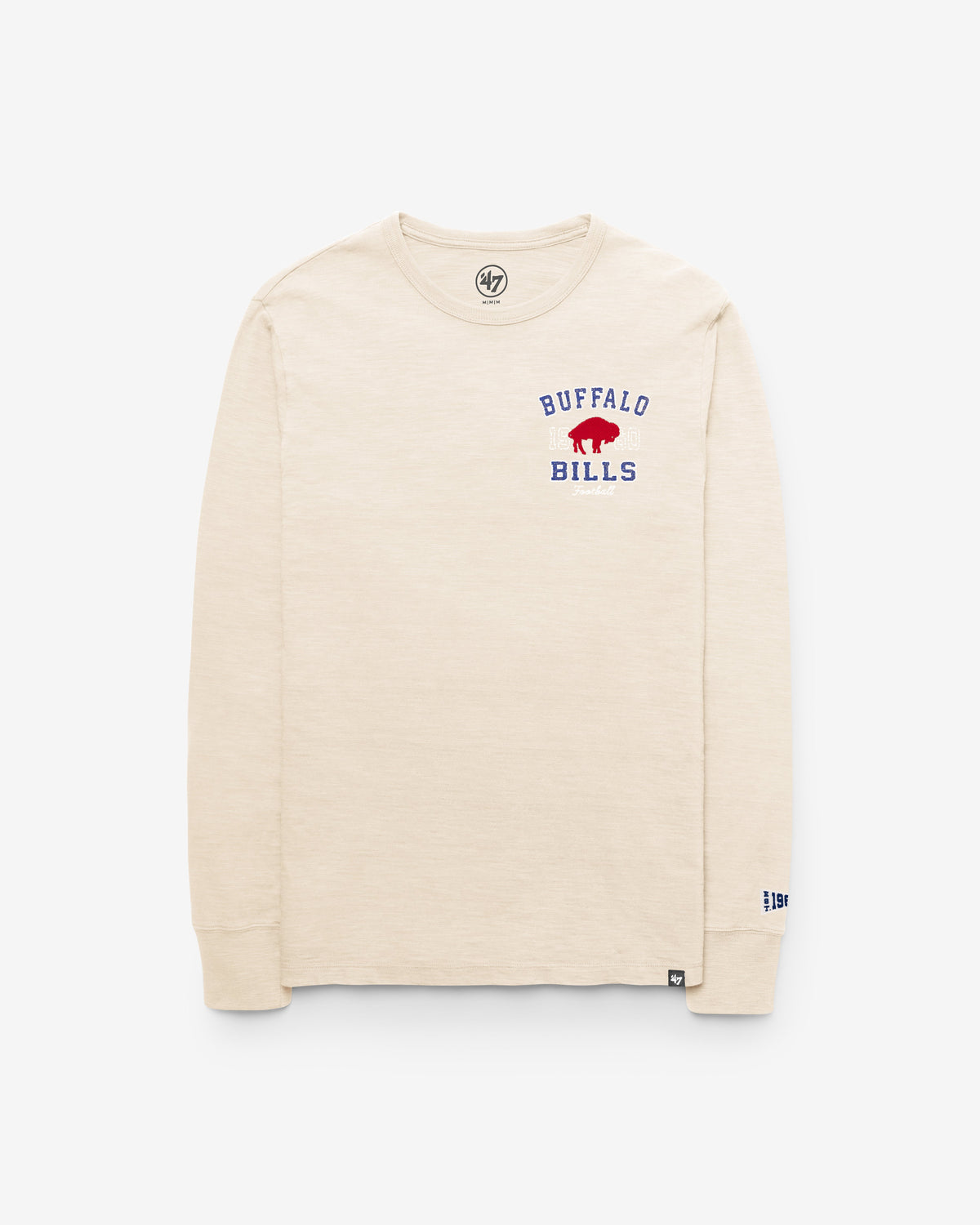BUFFALO BILLS HISTORIC EGREMONT WELL WORN '47 HEAVY SLUB LONG SLEEVE TEE