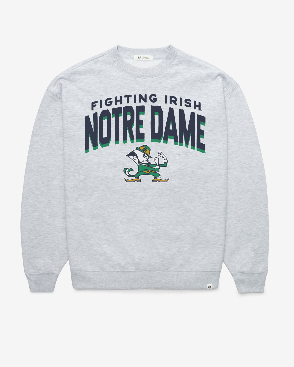NOTRE DAME FIGHTIN IRISH CAMPUS ARCH CLOUD '47 OVERSIZED CREW WOMENS
