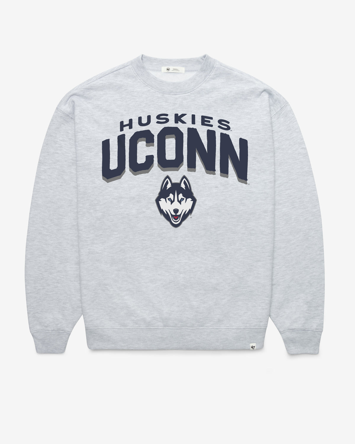 CONNECTICUT HUSKIES UCONN CAMPUS ARCH CLOUD '47 OVERSIZED CREW WOMENS