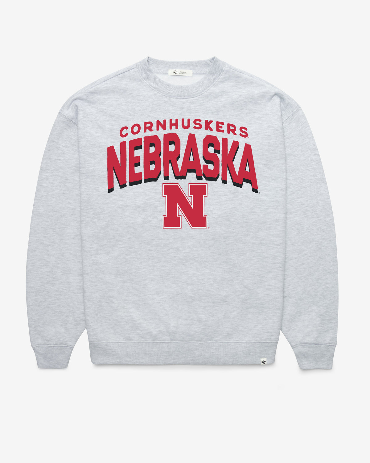 NEBRASKA CORNHUSKERS CAMPUS ARCH CLOUD '47 OVERSIZED CREW WOMENS