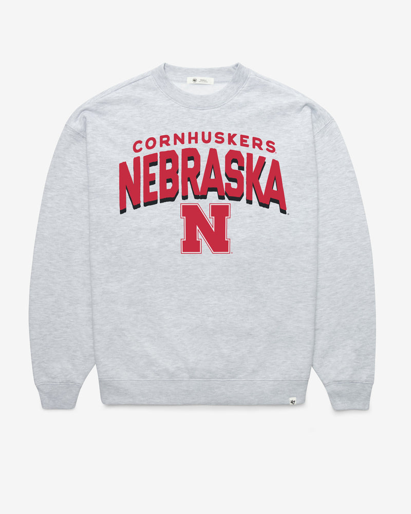 NEBRASKA CORNHUSKERS CAMPUS ARCH CLOUD '47 OVERSIZED CREW WOMENS