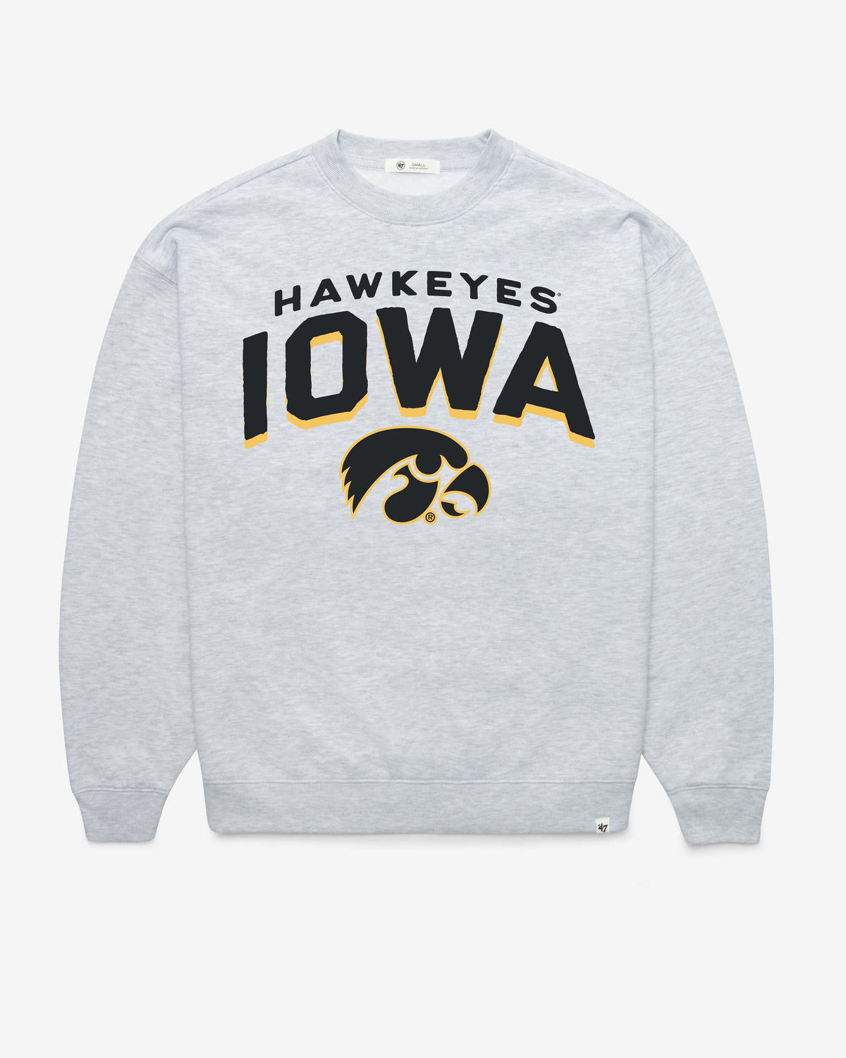 IOWA HAWKEYES CAMPUS ARCH CLOUD '47 OVERSIZED CREW WOMENS
