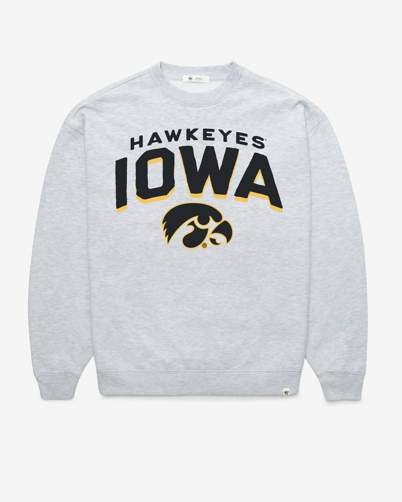 IOWA HAWKEYES CAMPUS ARCH CLOUD '47 OVERSIZED CREW WOMENS