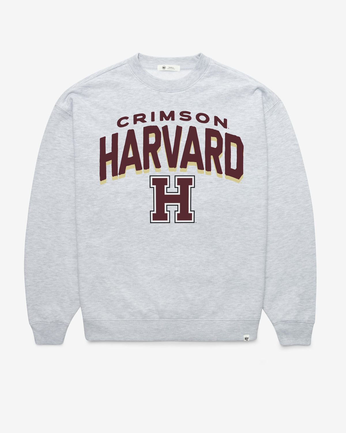 HARVARD CRIMSON CAMPUS ARCH CLOUD '47 OVERSIZED CREW WOMENS