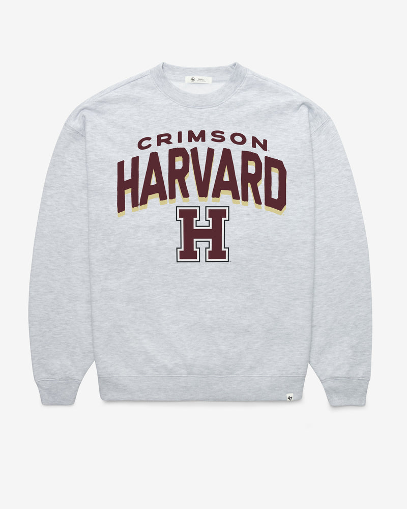 HARVARD CRIMSON CAMPUS ARCH CLOUD '47 OVERSIZED CREW WOMENS