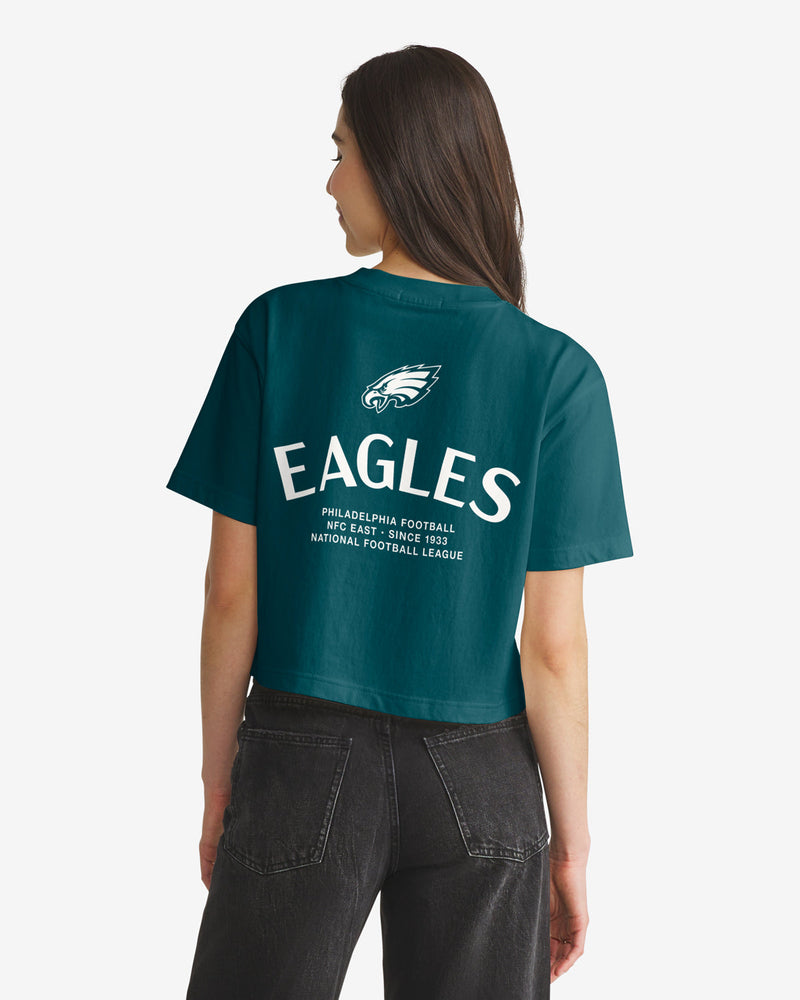 PHILADELPHIA EAGLES HADRIAN '47 FOUNDATION CROP TEE WOMENS
